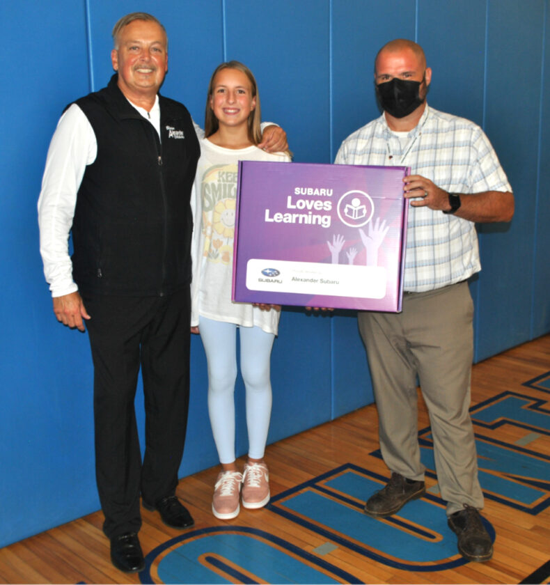 Blaise Alexander Subaru and AdoptAClassroom deliver supplies to CMMS